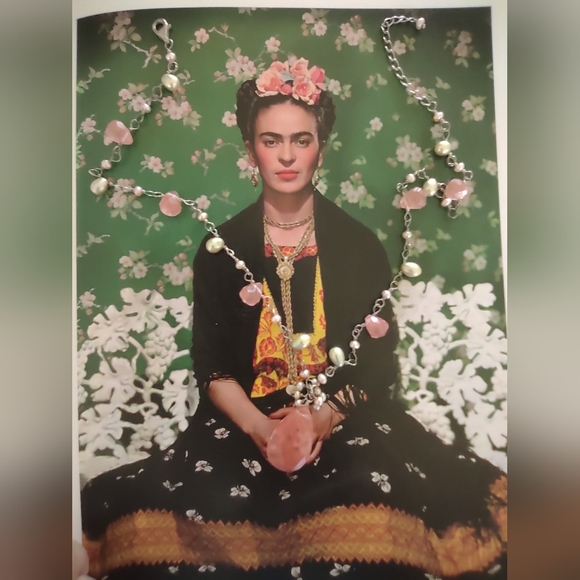 Cherry Quartz Freshwater Pearl Necklace - Picture 8 of 8